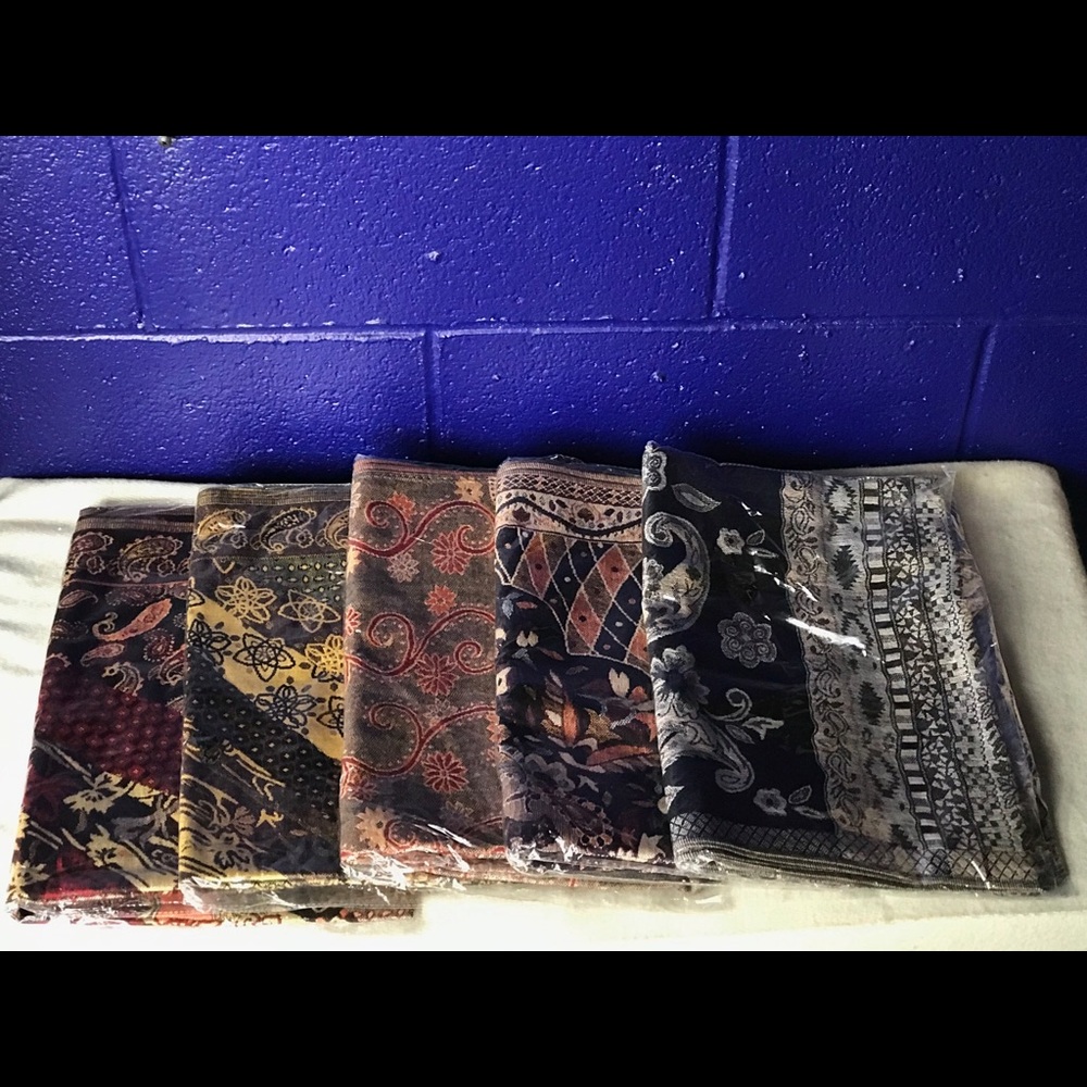 10 individual pashmina wraps in packages